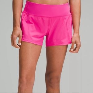 SONIC PINK LULULEMON SPEED UP MID-RISE LINED SHORT 4"